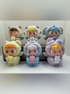 JOTOYS Q.Kid Super Q.Team Pastel Animal Hooded Velvet Toy Lot Kawaii